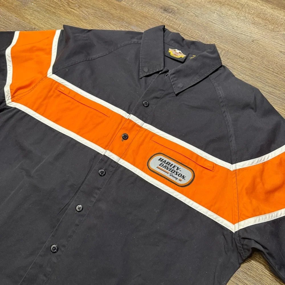 Vintage Harley Davidson Biker Button Up Shirt - Picture 3 of 5